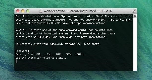Create bootable usb for mac os x mavericks