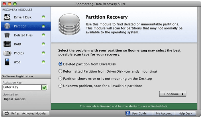 Boomerang Data Recovery Software For Mac Os X Serial